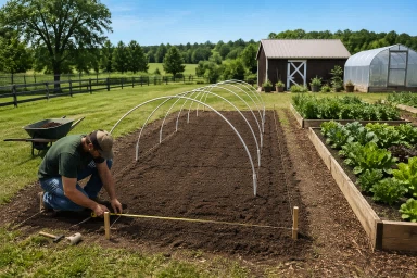 Choose a sunny, level, and well-drained location before building. Choose a sunny, level, and well-drained location before building.